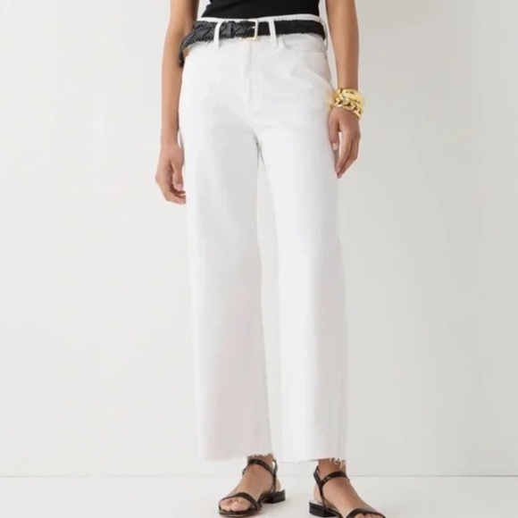 NWT J.Crew Slim wide-leg jean in white wash SZ 28 - Picture 8 of 10